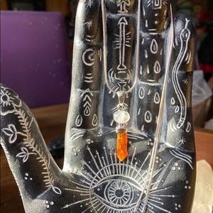 Beautiful Raw orange kyanite & rainbow Moonstone